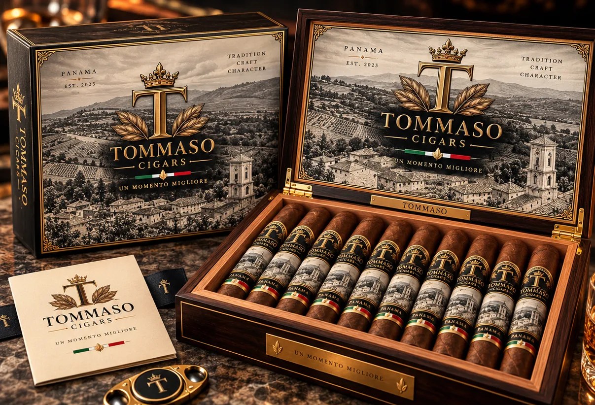 Tommaso Cigars presentation with banded cigars